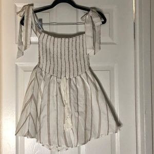 NWT Red Dress Boutique White Stripe Romper